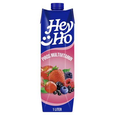 Hey-Ho Piros Multivitamin vegyes gyümölcsital cukorral, édesítőszerrel és 7 vitaminnal 1 l