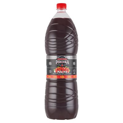 Piroska XXL Málna Ízű Gyümölcsszörp Feketerépalével Színezve Cukorral és Édesítőszerekkel 2 l