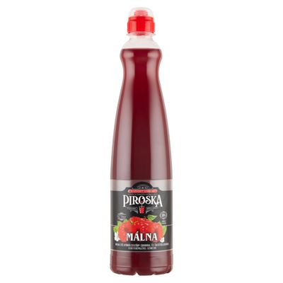 Piroska Málna Ízű Gyümölcsszörp Feketerépalével Színezve, Cukorral és Édesítőszerekkel 700 ml