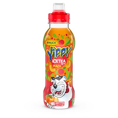 YIPPY ice Tea őszibarackos üdítőital, koffeinmentes fekete teából és csipkebogyóból 330 ml