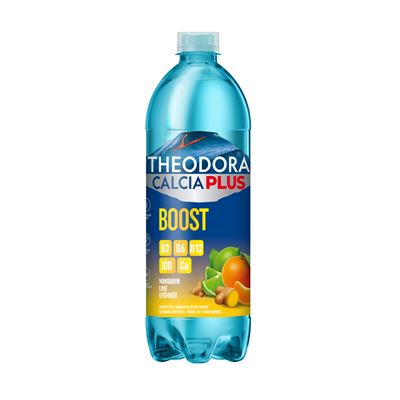 Theodora Calcia Plus Szén-dioxiddal enyhén dúsított Sárgabarack - gyömbér - lime Ízú üdítőital 700 ml