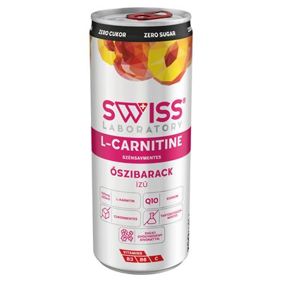 SWISS L-KARNITIN Zero Őszibarack Ízű Cukor és Alkoholmentes Ital 250 ml