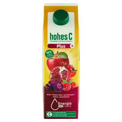 HOHES C Plus Energia vas 100% vegyes gyümölcs- és zöldséglé 1 l