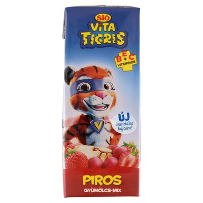 SIÓ Vitatigris Piros Gyümölcs-mix Vegyes Gyümölcsital 200 ml