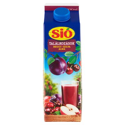 SIÓ Találkozások Rostos Meggy - Szilva - Alma Gyümölcsital 12 % 1 l