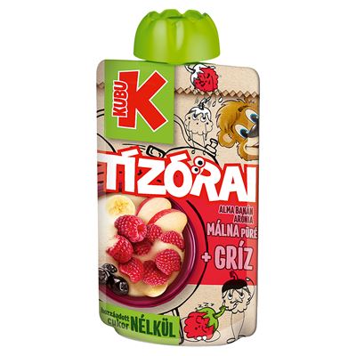 KUBU Tízórai alma-banán-arónia-málna püré búzadarával 100 g
