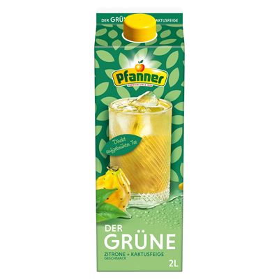Pfanner zöld tea üdítőital citrom-kaktuszfüge ízesítéssel 2 l