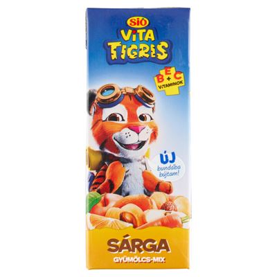 SIÓ Vitatigris sárga gyümölcs-mix vegyes gyümölcsital 0,2 l