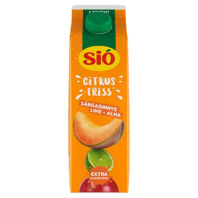 SIÓ Citrus Friss sárgadinnye-lime-alma vegyes üdítőital gyümölcshússal 1 l