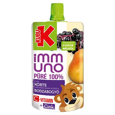 KUBU IMMUNO Körte-Bodzabogyó püré12x100g