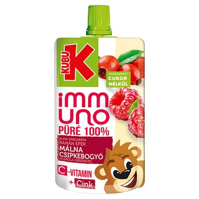 KUBU IMMUNO Málna-Csipkeb. püré 12x100g