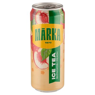 MÁRKA Őszíbarackízű Szénsavmentes Üdítőital Fekete tea Kivonattal és Cukorral 330 ml