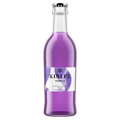KINLEY Purple Vegyes Gyümölcs Ízű Szénsavas Üdítőital Cukorral és Édesítőszerekkel 24 x 250 ml
