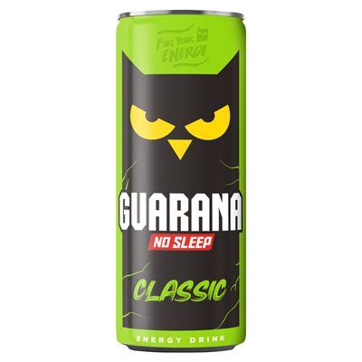 GUARANA No Sleep Classic Tutti-frutti ízű, Szénsavas Energiaital 250 ml