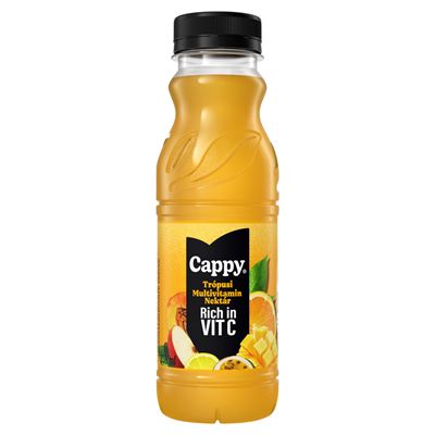 Cappy Tropical Multivitamin Vegyes Gyümölcsnektár Trópusi Ízzel és Hozzáadott Vitaminokkal PET 330 ml