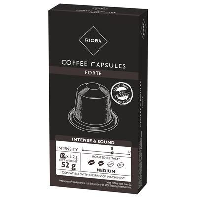 RIOBA Nespresso Kompatibilis Forte Kapszula 10 x 5,2 g