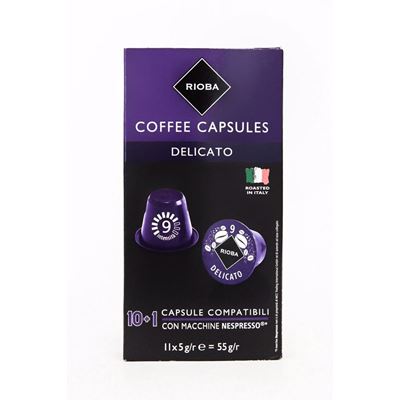 RIOBA Nespresso Kompatibilis Delicato Alu Kapszula 10 x 5,2 g