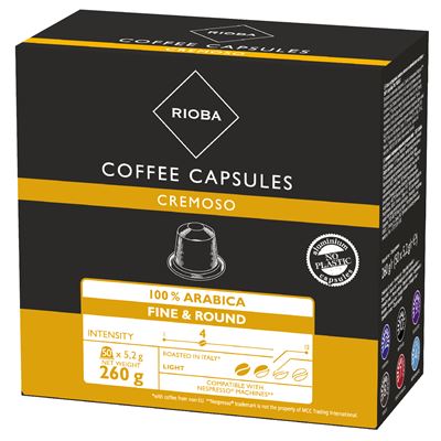 RIOBA Cremoso Nespresso Kompatibilis Kapszula 50 x 2,5 g