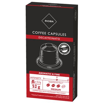 RIOBA Nespresso Kompatibilis Koffeinmentes Alu Kapszula 10 x 5,2 g