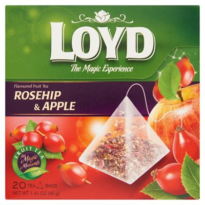 Loyd aromatizált filteres gyümölcstea csipkebogyóval és almával 20 filter 40 g