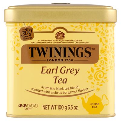 TWININGS Earl Grey aromás, szálas fekete tea 100 g