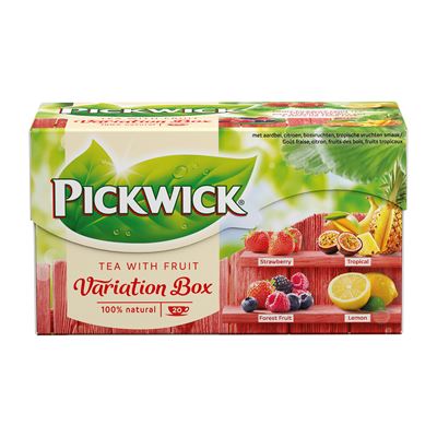 PICKWICK Variációk Gyümölcsízű Fekete Teák Gyümölcsdarabokkal 20 x 1,5 g