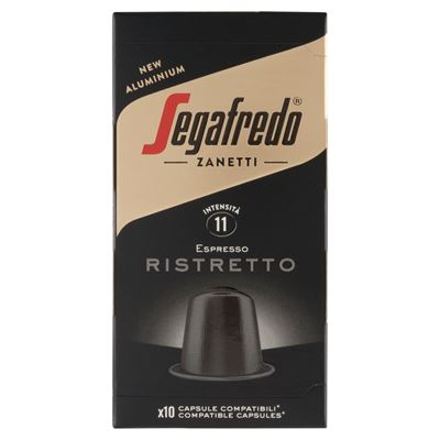 Segafredo Zanetti Espresso Ristretto őrölt, pörkölt kávékeverék kapszula 10 x 5,1 g (51 g)