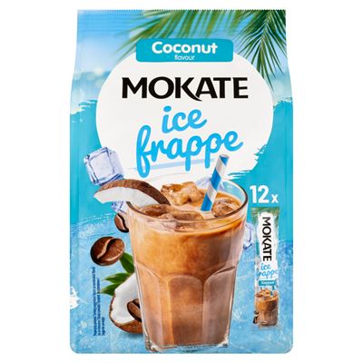 MOKATE Ice Frappe instant kávéitalpor kókusz ízesítéssel 12 x 12,5 g (150 g)