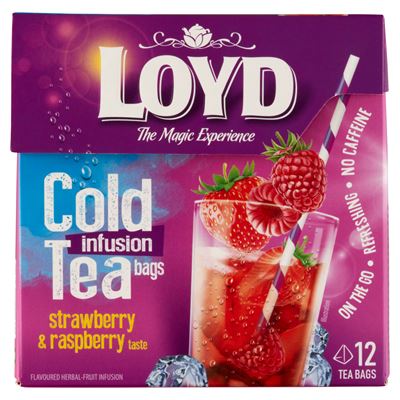 Loyd eper & málna ízesített gyümölcs tea 12 filter 30 g
