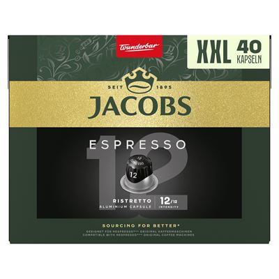 JACOBS Espresso Ristretto őrölt-pörkölt kávé kapszulában 40 db 208 g