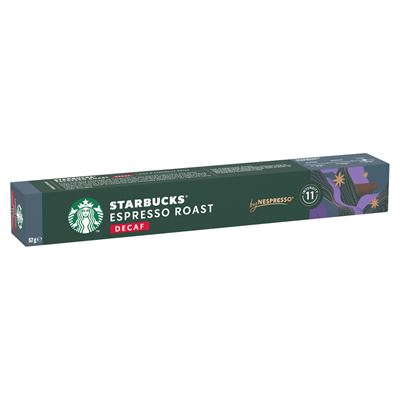 STARBUCKS by Nespresso Espresso Roast koffeinmentes őrölt pörkölt kávé 10 kapszula 57 g