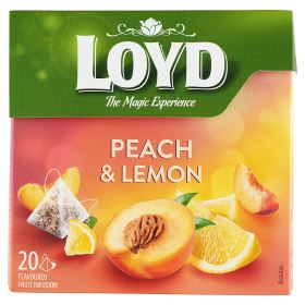 Loyd Piramis Őszibarack és Citrom ízű filteres gyümölcstea 20 filter 40 g