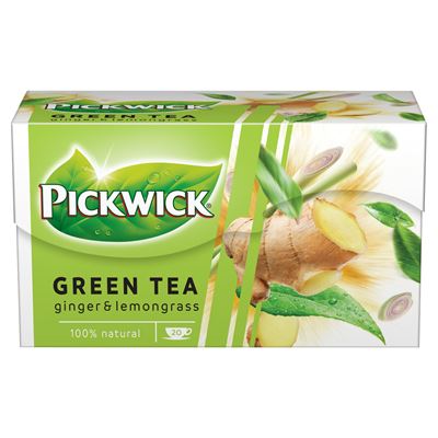 PICKWICK Zöldtea Gyömbérrel és Citromfűvel 20 x 1.5 g