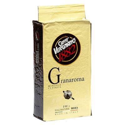 Vergnano GranAroma őrölt kávé, 250 g vákuumcsomagolásban