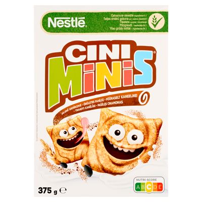 CINI MiNiS Nestlé Cini Minis ropogós fahéjas gabonapehely teljes kiőrlésű búzával, vitaminokkal és vassal 375 g