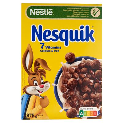 Nesquik Nestlé Kakaós Ízű, Ropogós Gabonapehely Vitaminokkal És Ásványi Anyagokkal 375 g
