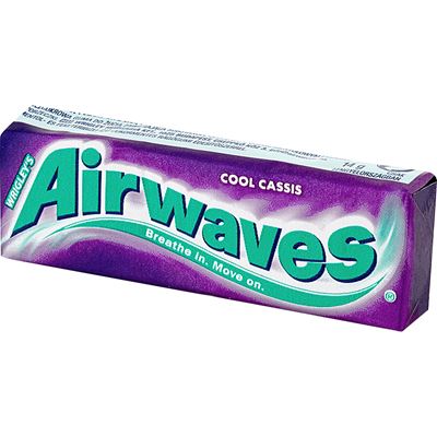 AIRWAVES Cassis rágógumi 30 x 14 g