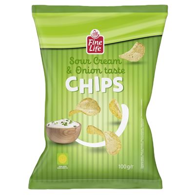 Fine Life Chips Hagymás Tejfölös 100 g