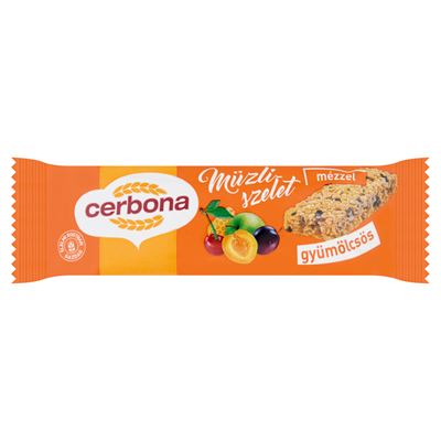 Cerbona Gyümölcsös Müzliszelet 20 x 20 g