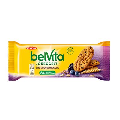 belVita JóReggelt! erdei gyümölcsös gabonás omlós keksz 40 x 50 g