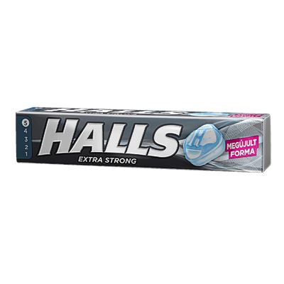 HALLS extra erős mentol-eukaliptusz ízű töltetlen keménycukorka 20 x 33,5 g