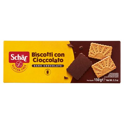 Schär gluténmentes étcsokoládés keksz 150 g