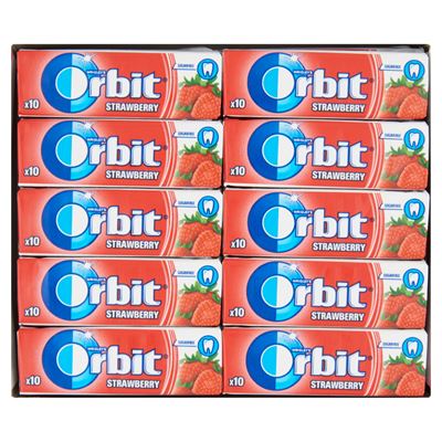 Orbit Strawberry eperízű cukormentes rágógumi édesítőszerrel 30 x 14 g