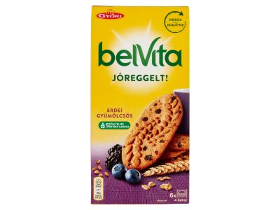 belVita JóReggelt! erdei gyümölcsös gabonás omlós keksz 300 g