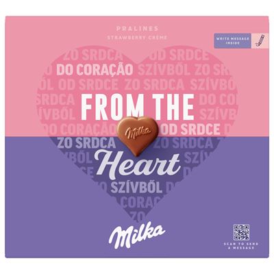 Milka I love Milka Alpesi Tejcsokoládé Praliné Epres Töltelékkel 110 g