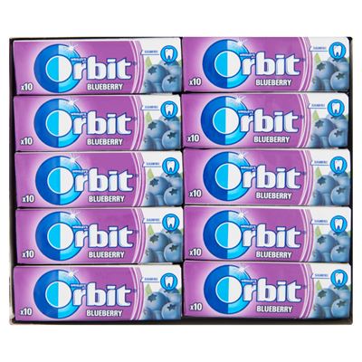 Orbit Blueberry feketeáfonya-ízű cukormentes rágógumi édesítőszerrel 30 x 14 g