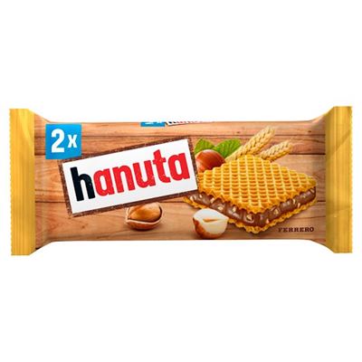 hanuta ropogós ostya mogyorós-kakaós töltelékkel ( 2 x 22 g ) 44 g