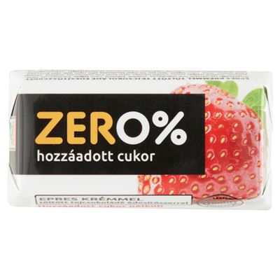 Szerencsi Zero% epres krémmel töltött tejcsokoládé édesítőszerrel 21 g