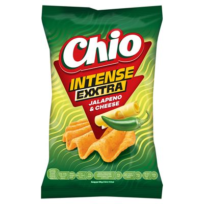 CHIO Exxtra Intense sajt és jalapeño chilli ízű burgonyachips 55 g