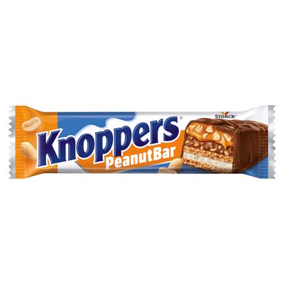 Knoppers PeanutBar tejkrémmel, földimogyorókrémmel töltött, tejcsokoládéval bevont ostyaszelet 40 g